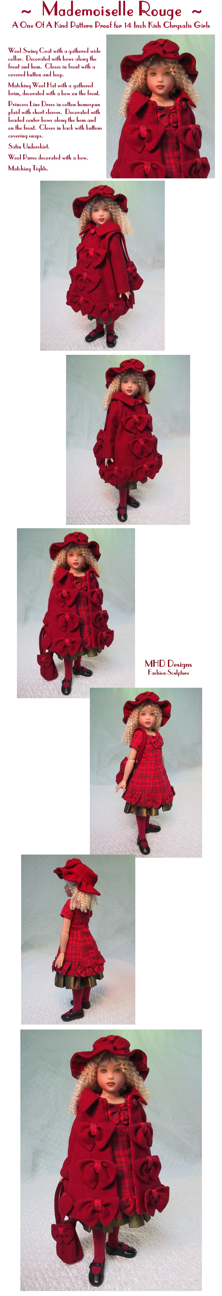 Maiden In Red - a One Of A Kind Pattern Proof by MHD Designs - High Resolution Photographs, your patience is appreciated!