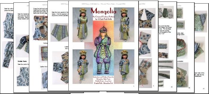"Mongolia" Fashion Pattern for Kish Chrysalis Girls 