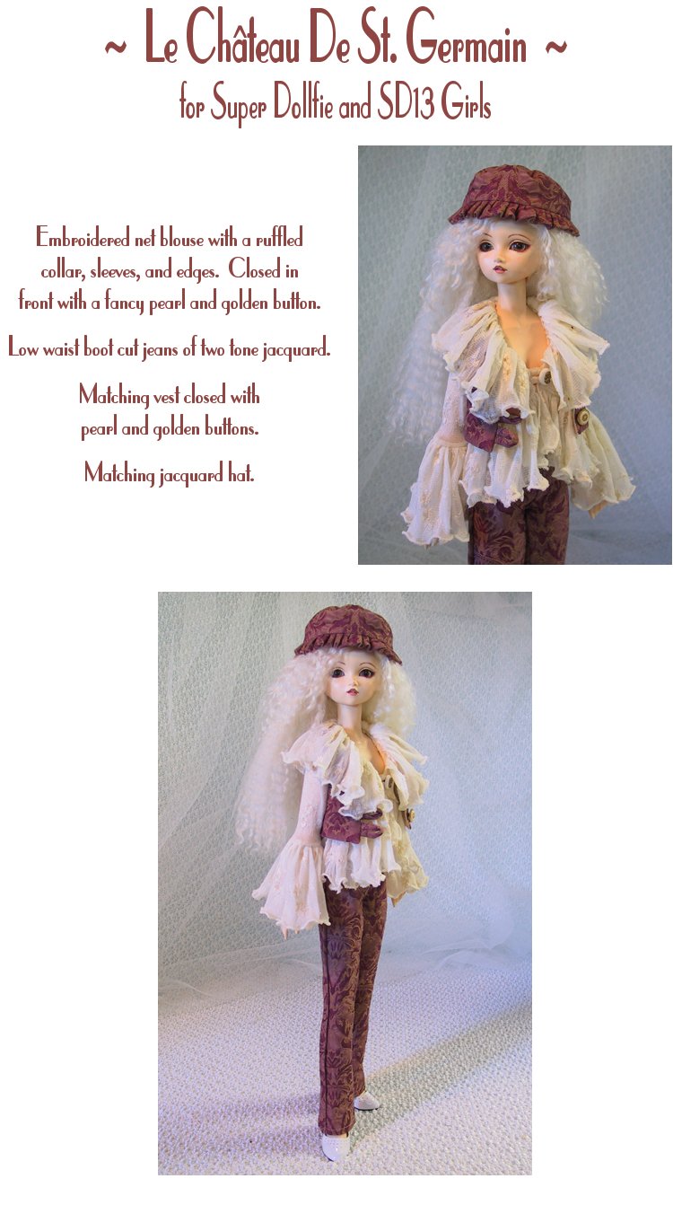MHD Designs - 


The Chateau of St. Germain - for Super Dollfie and SD13 Girls